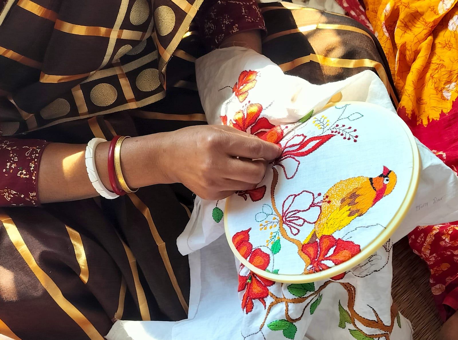 Poorbita Jibika activity in the field